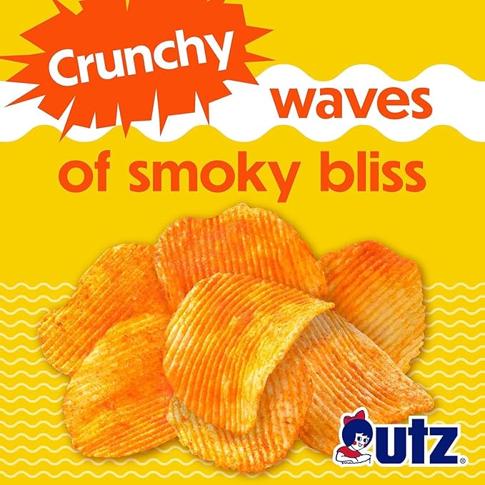 Utz Potato Chips, Barbeque - 1 Ounce (Pack of 60), Crispy Potato Chips Made from Fresh Potatoes