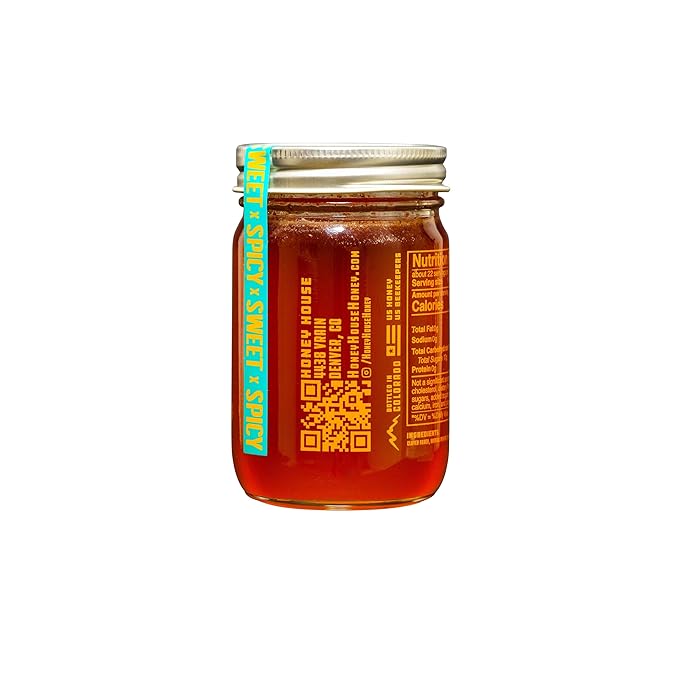 Honey House Hot Honey Premium Spicy Infused with Chili Peppers | 100% Natural with Natural Spices |