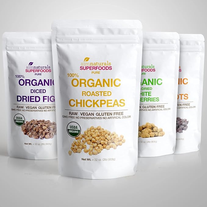 Organic Roasted Chickpeas 2 LB- USDA Organic Certified ??Healthy Snack, Lightly Roasted, No Oil, No
