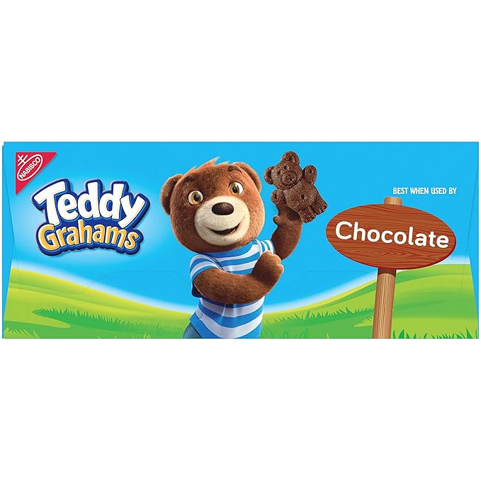 Teddy Grahams Chocolate Graham Snacks,10 Ounce (Pack of 12)