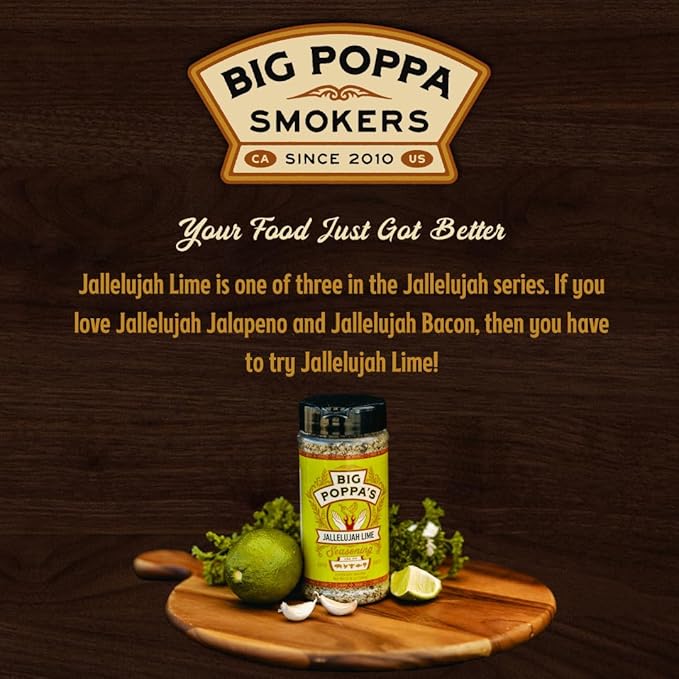Big Poppa’s Jallelujah Lime Seasoning Salt – Bold Lime & Jalapeño Citrus Spice Blend for Tacos