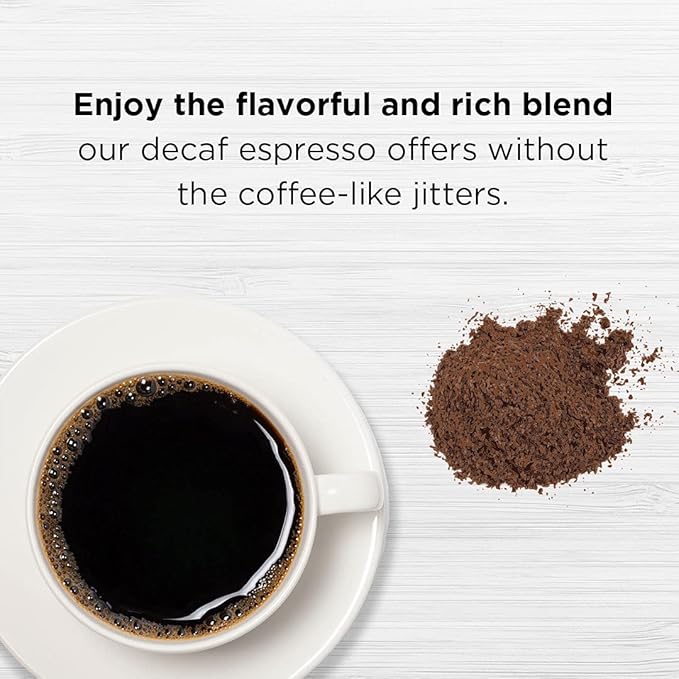 CAFFÉ CONTEMPO DECAF Italian Style Ground Espresso, Water Process Decaffeination, 1 LB, Fine Grind