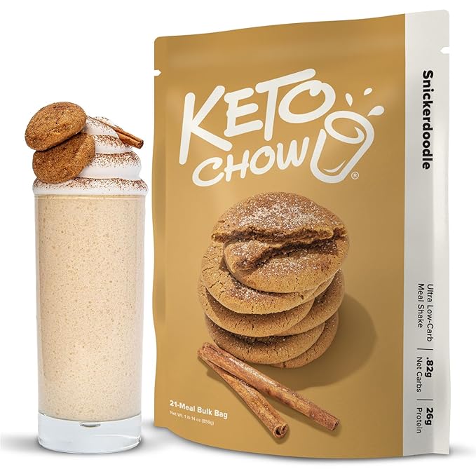 Keto Chow Snickerdoodle | Keto Meal Replacement Shake Powder | Nutritionally Complete Food | Low