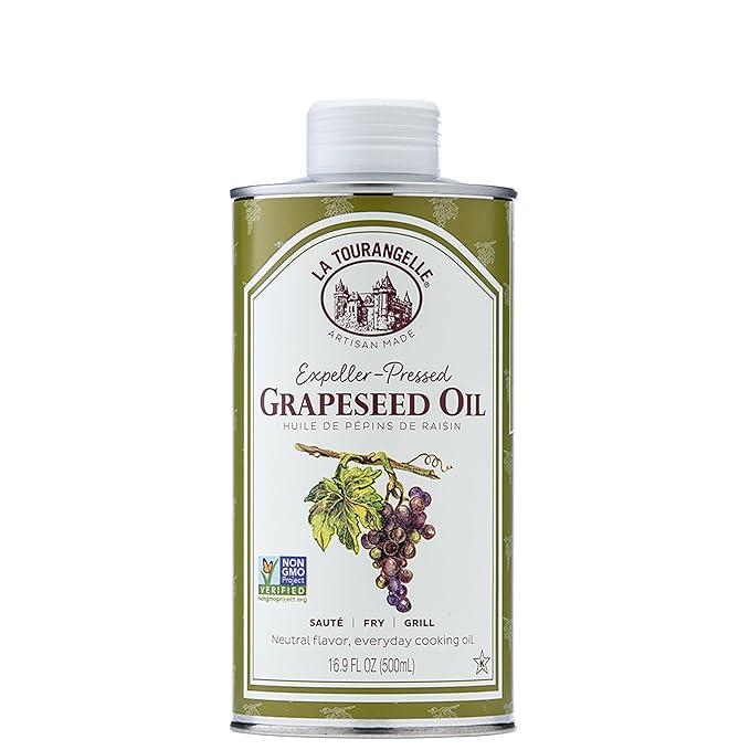 La Tourangelle, Expeller-Pressed Grapeseed Oil, High Heat Neutral Cooking Oil, Cast Iron Seasoning