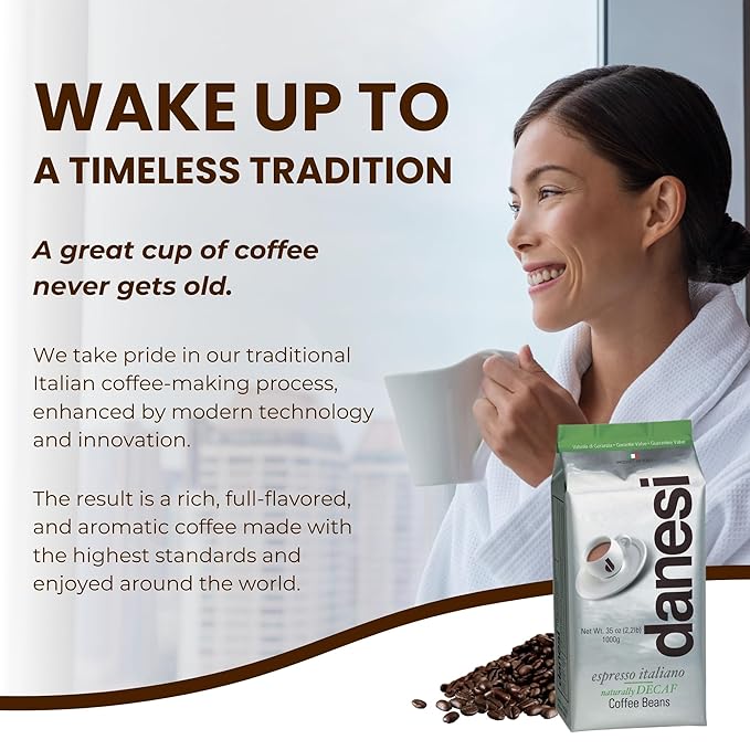 Danesi Caffe Italian Whole Coffee Beans - Espresso Coffee Beans and Medium Roast Whole Bean