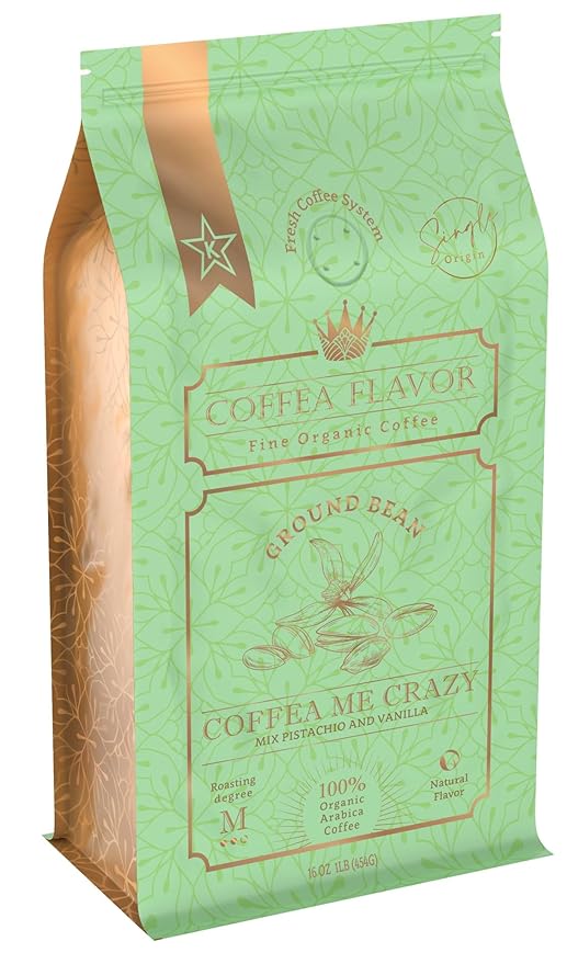Flavored Ground Coffee ??Organic 100% Arabica, Single Origin, 16oz Bags ??by Coffea Flavor