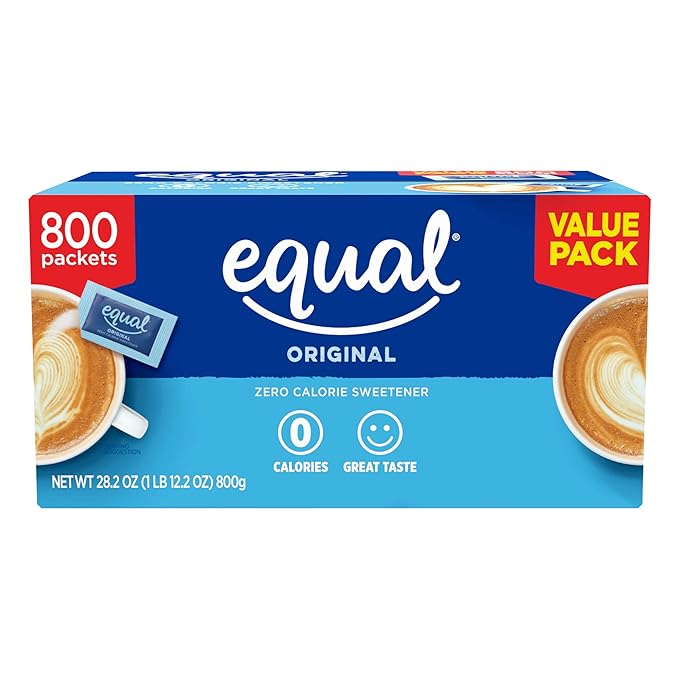 EQUAL 0 Calorie Sweetener, Aspartame and Acesulfame-K Sweetener Packets, Zero Calorie Sugar