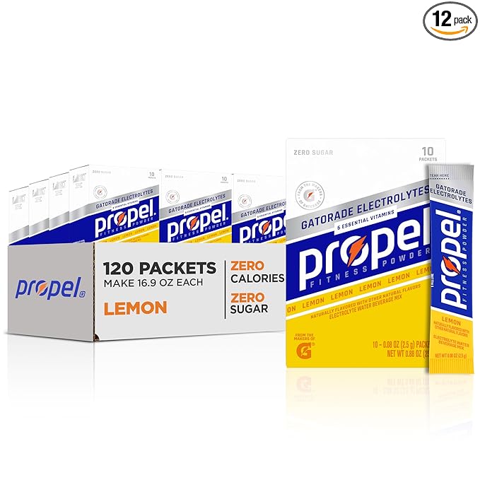 Propel Electrolyte Enhanced Water Drink Mix Powder Packets, Lemon, Zero Calorie & Zero Sugar