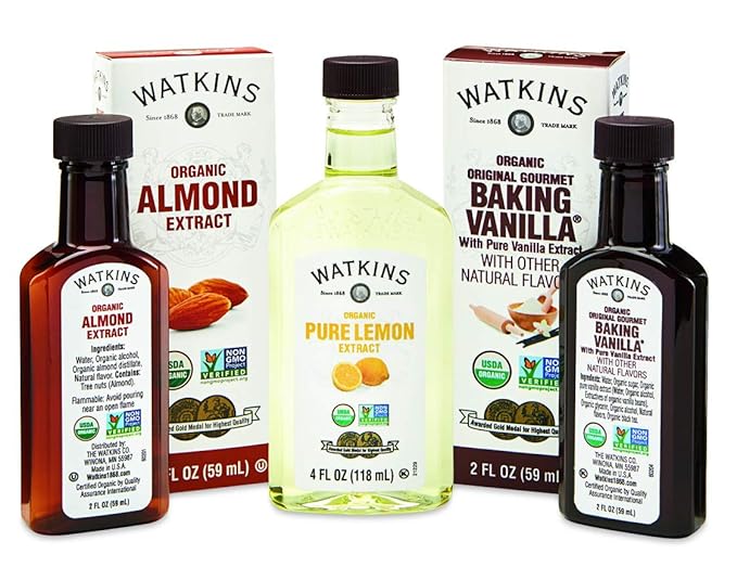 Watkins Organic Pure Vanilla Extract, with Madagascar Vanilla Beans, Non-GMO, Kosher, 4 oz. Bottle