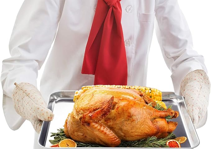 Baking Sheet, Yododo Stainless Steel Baking Pans Tray Cookie Sheet Toaster Oven Tray Pan Cookie