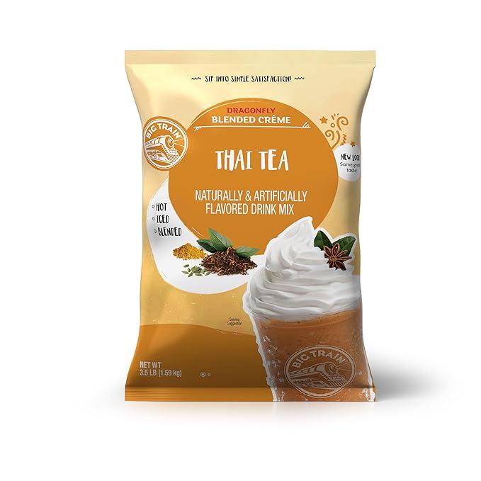Big Train Dragonfly Thai Tea Blended Cr챔me Beverage Mix, 3.5 Pound (Pack of 1)