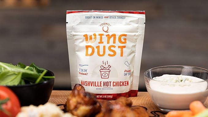 Kosmos Q Nashville Hot Chicken Seasoning Wing Dust, Savory & Spicy Chicken Seasoning For Wings