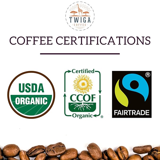 Twiga Coffee Peruvian Coffee Beans ??Medium Roast Arabica Whole Beans with Brown Sugar, Pear & Sage