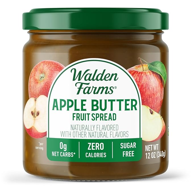 Walden Farms Apple Butter Fruit Spread ??Zero Calorie, Low Carb, Keto-Friendly, Vegan, Sugar-Free