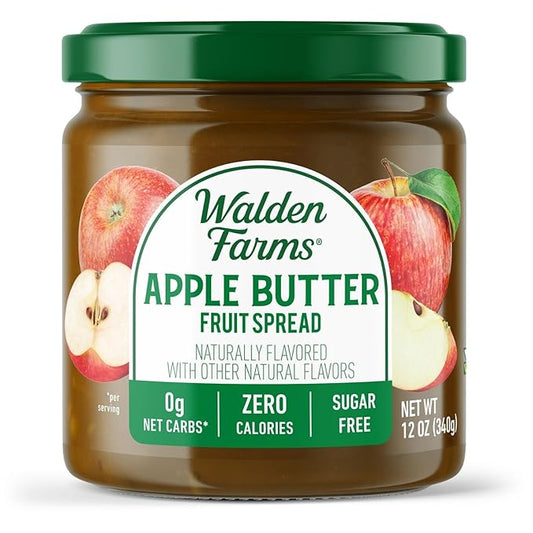 Walden Farms Apple Butter Fruit Spread ??Zero Calorie, Low Carb, Keto-Friendly, Vegan, Sugar-Free