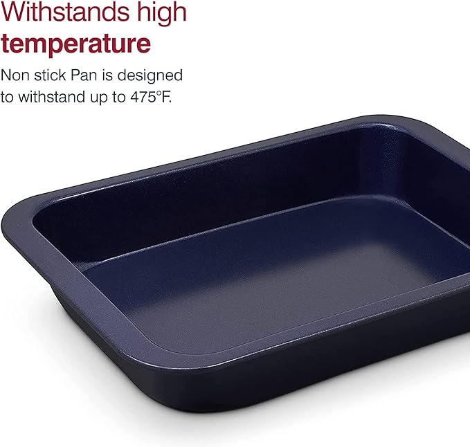 Zyliss E980190 Non-Stick Oven Tray | 30cm x 20cm | Carbon Steel | Dark Blue | Baking