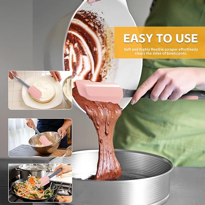 Extra Long Pastry Brush - Silicone Spatula - Basting Brush+Spatula Silicone Heat Resistant,for
