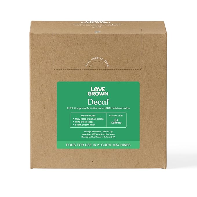 Love Grown Compostable Coffee Pods - Compatible with Single-Serve Brewing Machines - 100% Arabica