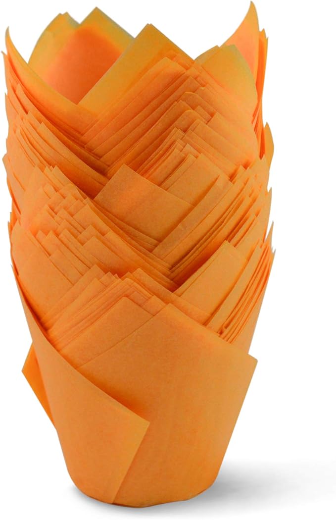 Orange Tulip Baking Cups Cupcake Liners Muffin Liners Greaseproof Paper 200