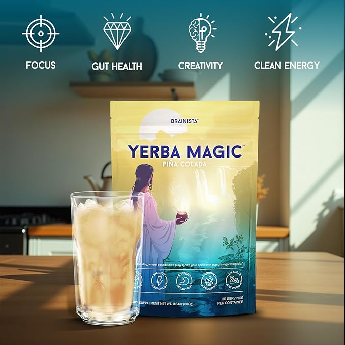 Yerba Magic - Yerba Mate Instant Tea Powder, 3-in-1 Super Drink - Clean Energy, Brain Fog Buster