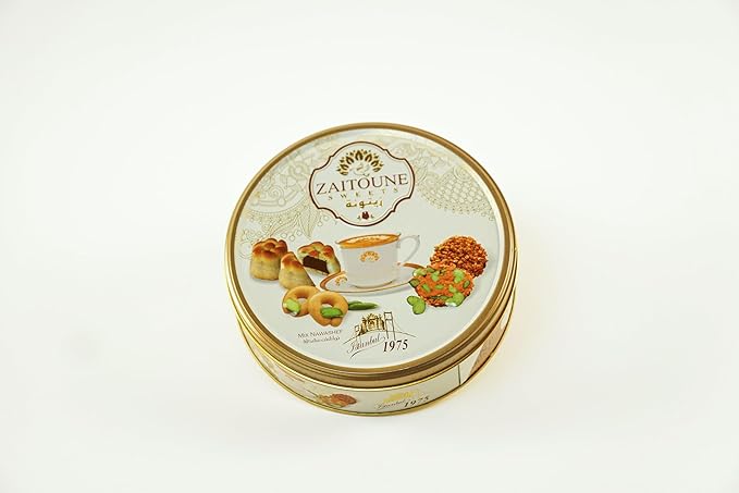 Zaitoune Premium Mini Mixed Cookies - 9 oz | Bite-Sized Date Maamoul, Barazek & Ghraybeh Cookie Mix