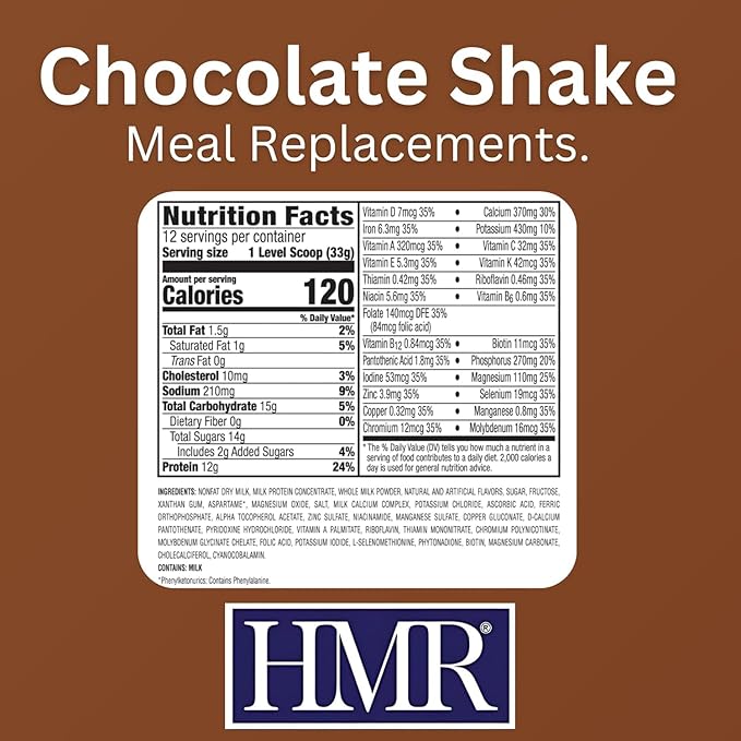 HMR 120 Chocolate Shake Meal Replacement Powder | Chocolate Shake Mix to Support Healthy Weight