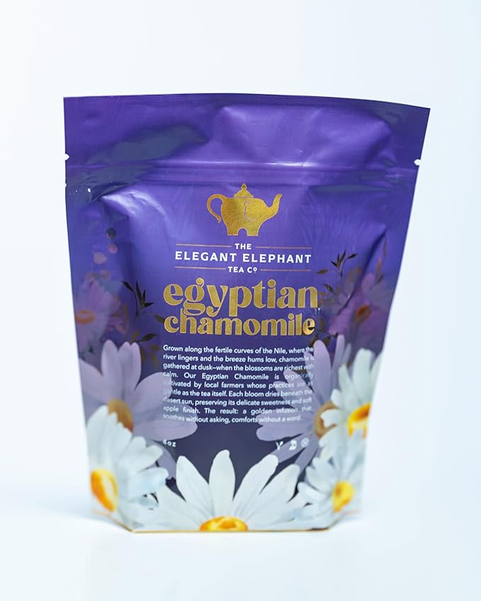 Egyptian Chamomile Tea, Organic Loose Leaf Herbal Tea – Cozy, Calming – Supports Stress Relief
