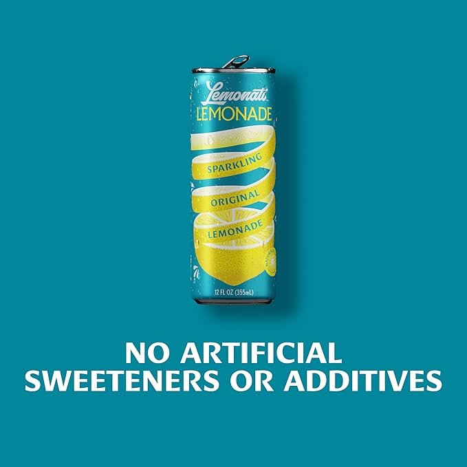Lemonati Lemonade Sparkling Original Lemonade, No Artificial Sweeteners or Flavors, Gluten-Free