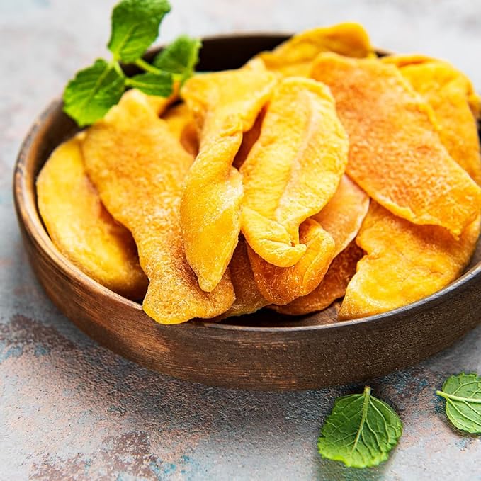Dried Mango Slices - Soft & Juicy Sweet Dried Mango Healthy Snack, Delicious Texture, Chewy Ripened