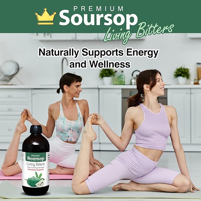 Premium Soursop Bitters Liquid | Natural Living Bitters for Overall Wellness 16 OZ