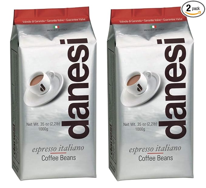 Danesi Caffe Italian Whole Coffee Beans - Espresso Coffee Beans and Medium Roast Whole Bean