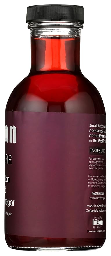 Haxan Ferments Washington Merlot Red Wine Vinegar 12 Fl Oz ??Unpasteurized, Living Vinegar ??Made