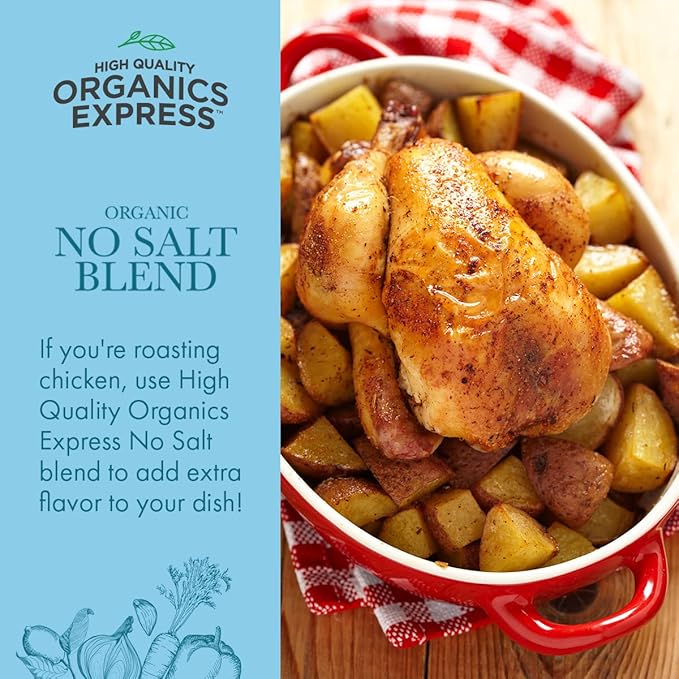 No Salt All Purpose Organic Seasoning, 100% Sodium Free, No MSG, For Vegetables, Chicken, Fish