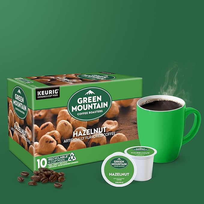 Green Mountain Coffee Roasters Hazelnut, Keurig Single Serve K-Cup Pods, Light Roast Coffee, 60