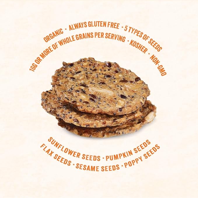 Mary's Gone Crackers Super Seed Everything Crackers, Vegan Friendly, Kosher, USDA Certified