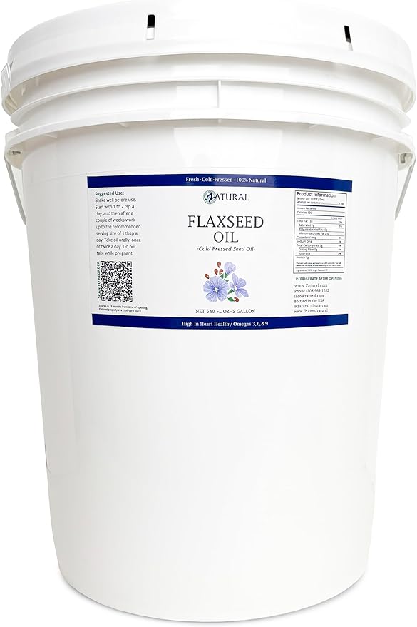 Zatural Flaxseed Oil - 100% Pure Flax Seed Oil - 0 Additives - 0 Fillers - Cold Pressed - Unrefined