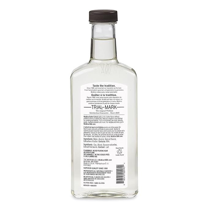 Watkins Butter Extract with Other Natural Flavors, 11 oz. Bottle, 1 Count (Packaging May Vary)