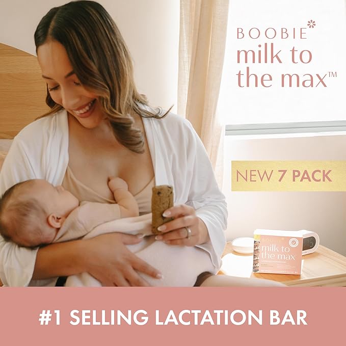 Boobie Bar Superfood Oatmeal Chocolate Chip Lactation Bar for Breastfeeding Moms to Increase Milk