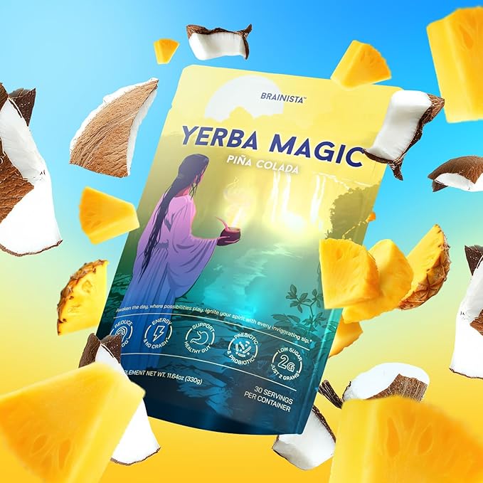 Yerba Magic - Yerba Mate Instant Tea Powder, 3-in-1 Super Drink - Clean Energy, Brain Fog Buster