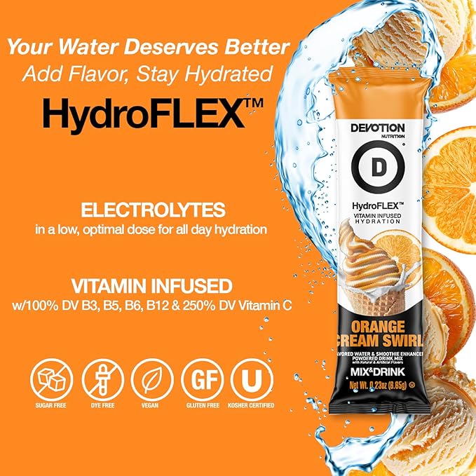Devotion Nutrition HydroFLEX Water Flavoring Packets ??Sugar-Free Hydration with Vitamins &
