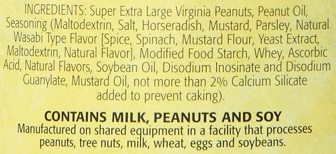 The Peanut Shop of Williamsburg Wasabi Spiced Virginia Peanuts, Extra Large Salted Williamsburg Va