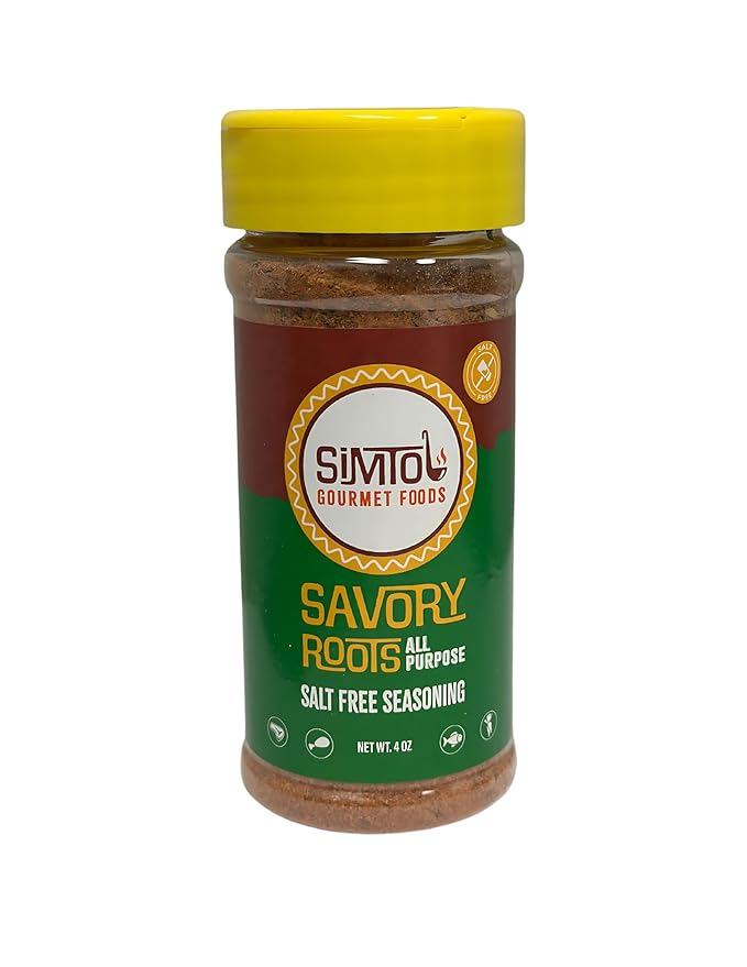 Simtol Foods Savory Roots All Purpose Salt Free Seasoning ??Premium Sodium-Free Seasoning Blend for