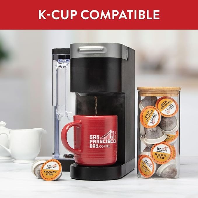 San Francisco Bay Compostable Coffee Pods - Breakfast Blend (36 Ct) K Cup Compatible including
