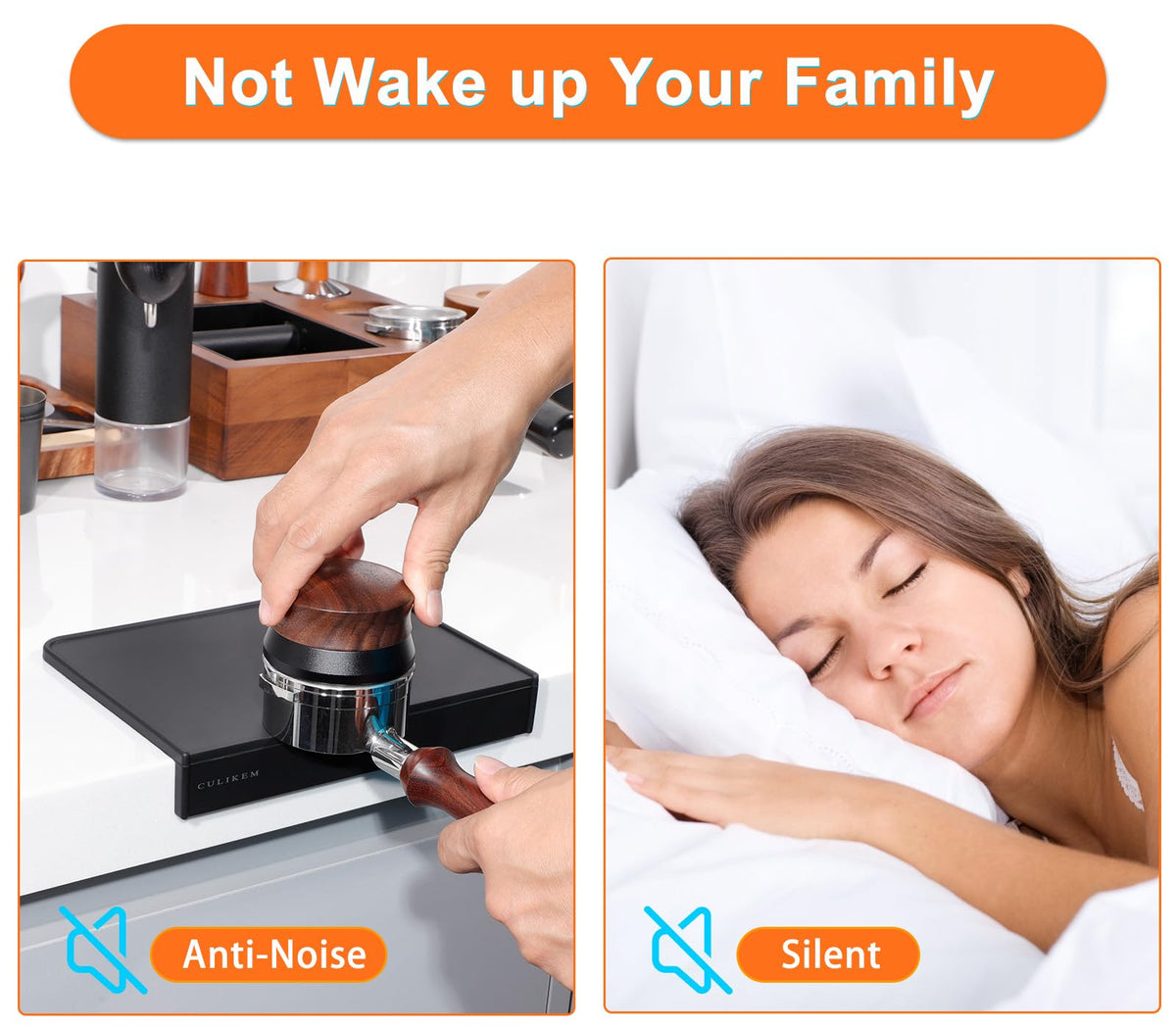 Silicone Espresso Tamper Mat for Square Edge Countertops