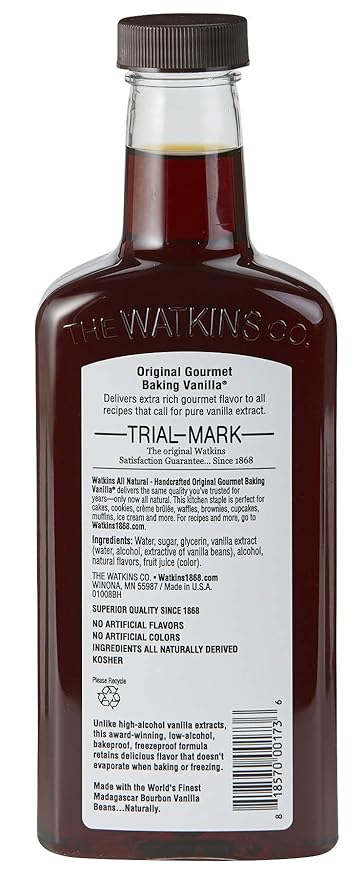 Watkins Pure Almond Extract, 11 oz and Watkins All Natural Original Gourmet Baking Vanilla, with