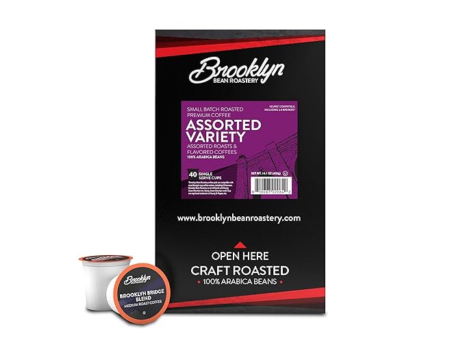Brooklyn Beans Coffee Pods, Assorted Gourmet Variety Pack - Compatible with Keurig 2.0 K Cup