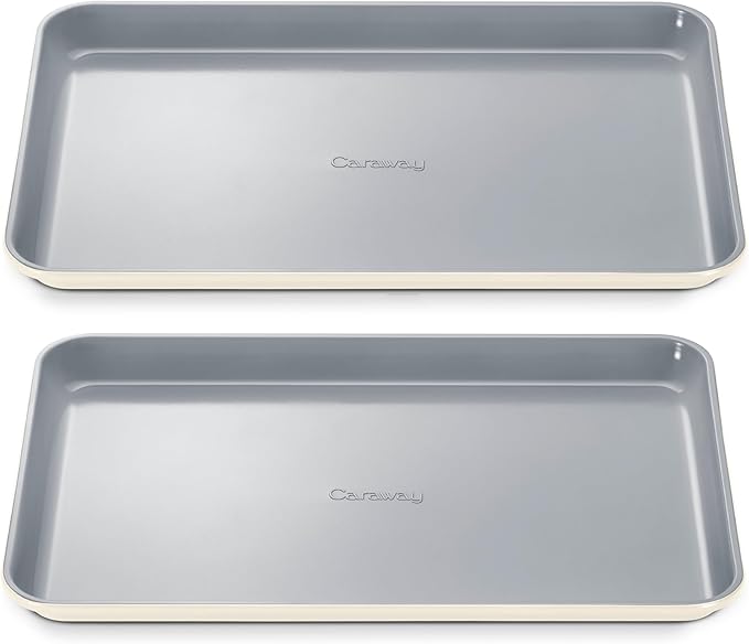 Caraway Non-Stick Ceramic Medium Baking Sheet - Naturally Slick Ceramic Coating - Non-Toxic, PTFE &