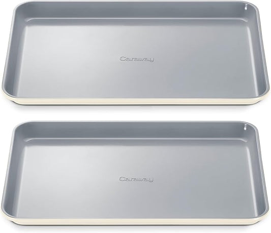 Caraway Non-Stick Ceramic Medium Baking Sheet - Naturally Slick Ceramic Coating - Non-Toxic, PTFE &