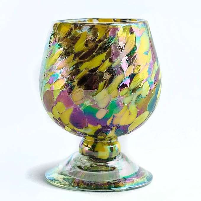 Authentic Mexican Tequila Hand Blown Shot Glasses - Set of 4-2 oz Mini Glass Snifters - Heavy Base