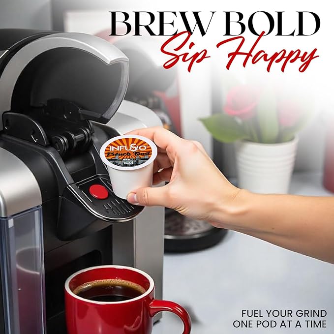 InfuSio Coffee Pods 96 Count French Toast Medium Roast Single Serve Coffee Pods for Keurig K Cups